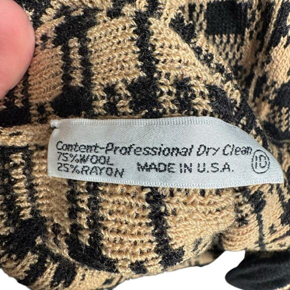 Don Sayres Wellmore Cardigan 10 Wool Blend Vintage Black Gold Buttons - Picture 6 of 12